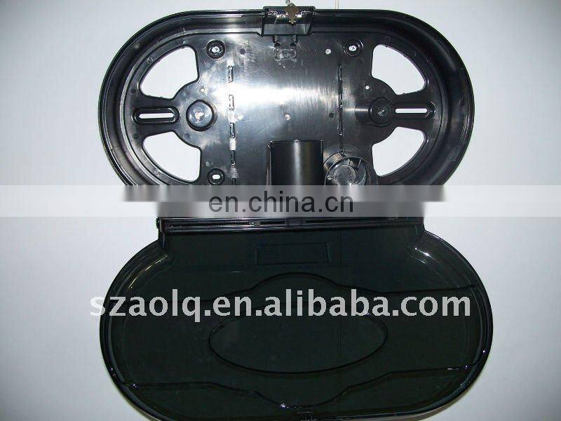 Decorative dual double roll tissue dispenser wall for toilet