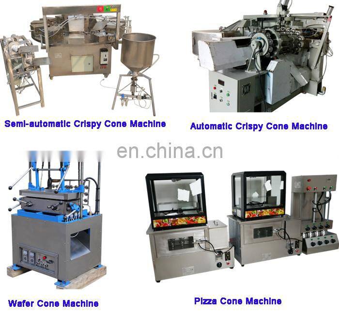 High Efficiency Full Automatic Snow Rolled Sugar Waffle Cone Production Line Rolled Baking Rolling Ice Cream Cone Making Machine