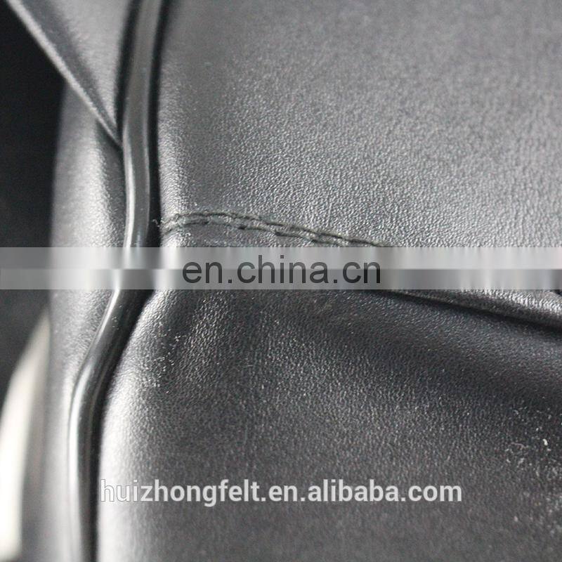 Custom fashion laptop felt backpack with leather shoulder strap