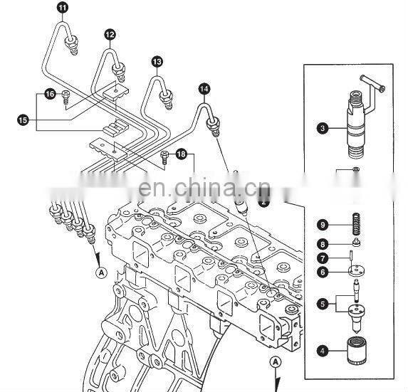 729982-53100 fuel injector for 4TNE98 engine