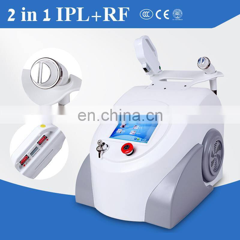 Two Handpieces elight ipl+rf hair removal skin rejuvenation anti redness