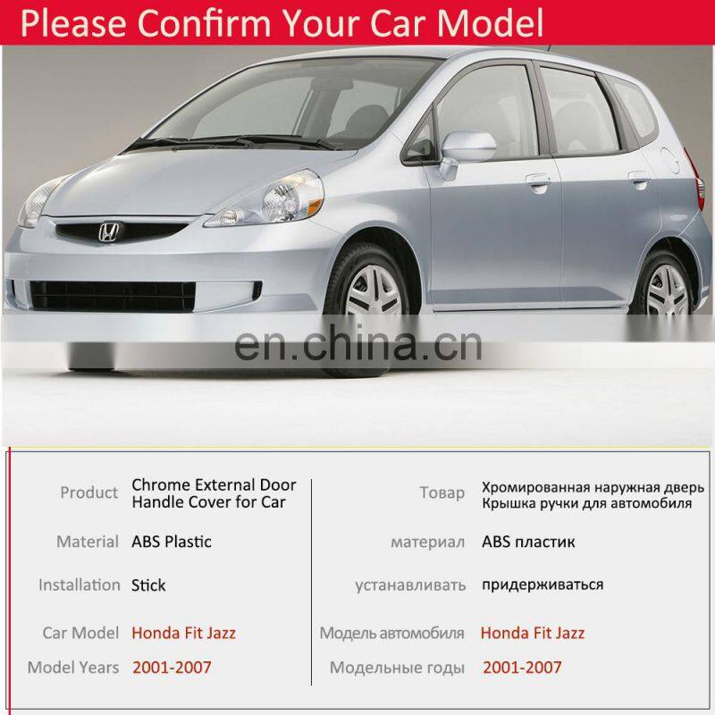 for Honda Fit Jazz MK1 2001 2002 2003 2004 2005 2006 2007 Chrome Door Handle Cover Exterior Trim Catch Car Stickers Accessories