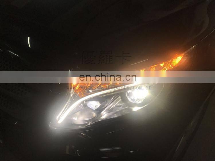 High quality headlights for V class w447 front lamp with led day running lights led turning lights fit for 2017 2016 w447
