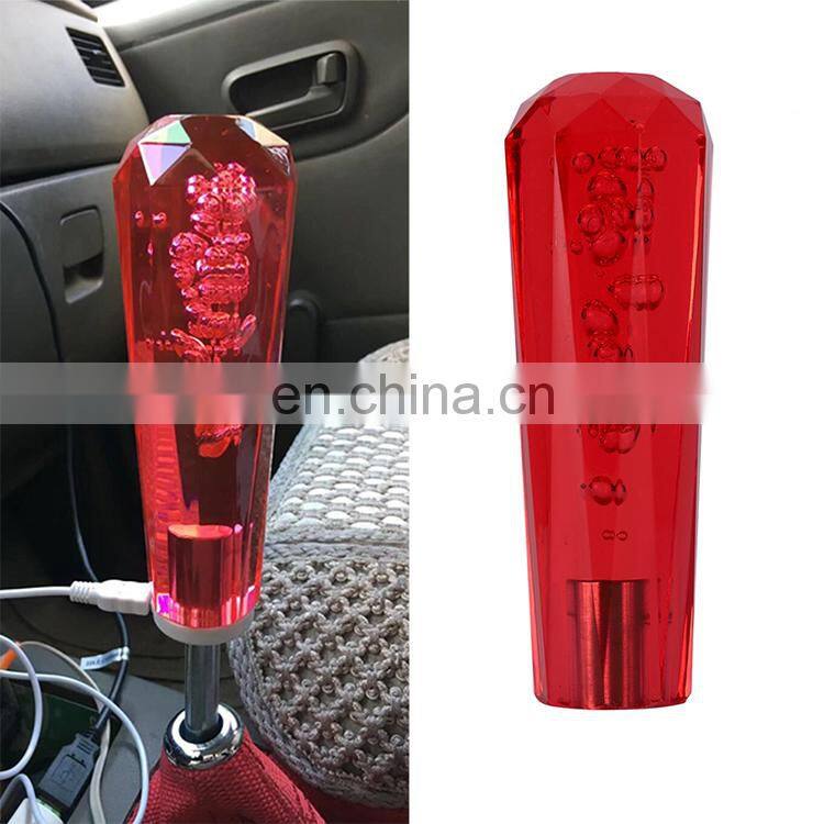 High quality automotive interior accessories acrylic diamond bubble style custom automatic shift knob