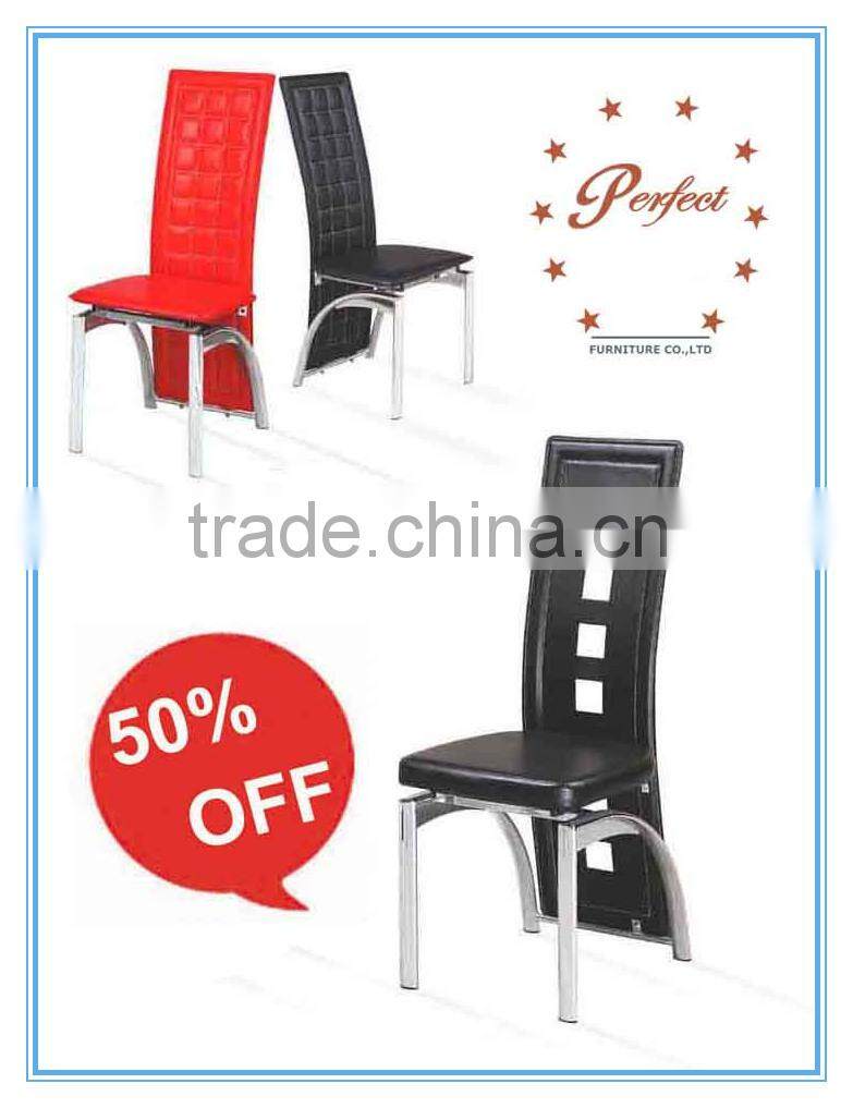 Modern chair PVC throne chair, Chrome leg Chair for dining room PDC14991