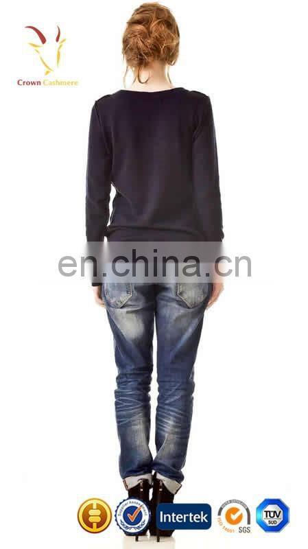 Women Knit Wool Cashmere Sweater, Ladies Knitwear