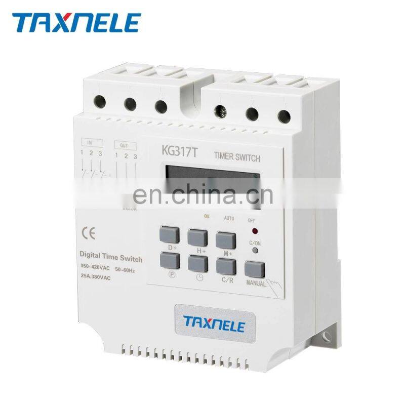 KG317T 380V / 25A / 16A three 3 phase timer Three-phase motor timing control switch 16 times on / off timer switch