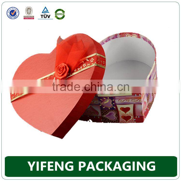 China factory wholesale heart shaped chocolate box paper chocolate packaging box