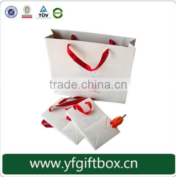 Custom printed fancy promotional laminated paper bag with logo printing