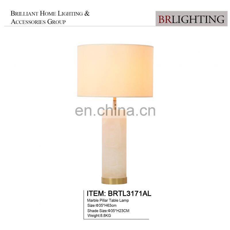 Simply Design Home Decoration Handmade Filament White Lamp Shade Alabaster Table Lamp