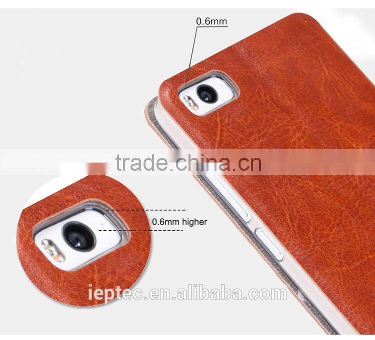 MOFi Luxury Phone Cases Cover for XiaoMi Mi4C, Retro PU Leather Flip Style Phone Cases