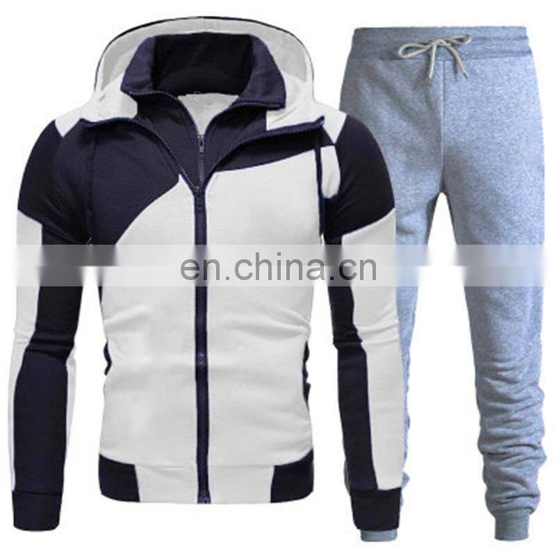 New year sale 2-pieces men's extra large size sports and leisure sports jogging suit custom men's hooded suit