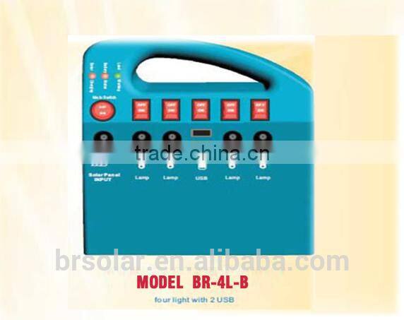 solar System for home Lighting with USB phone charger for rural area