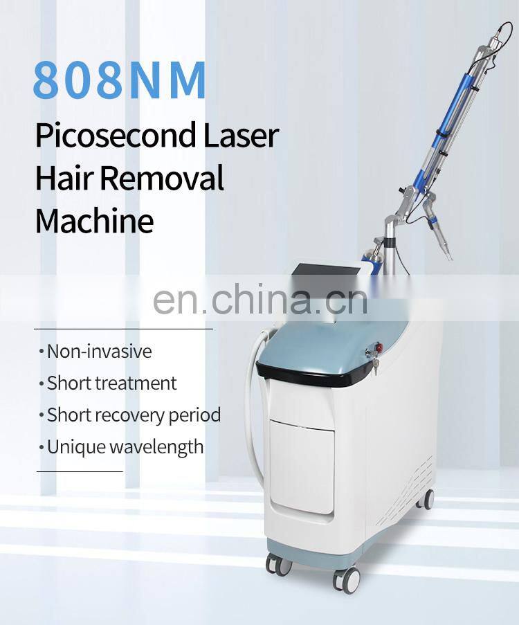 Vertical 808 diode laser therapy picosecond tattoo pigment removal hair removal machine