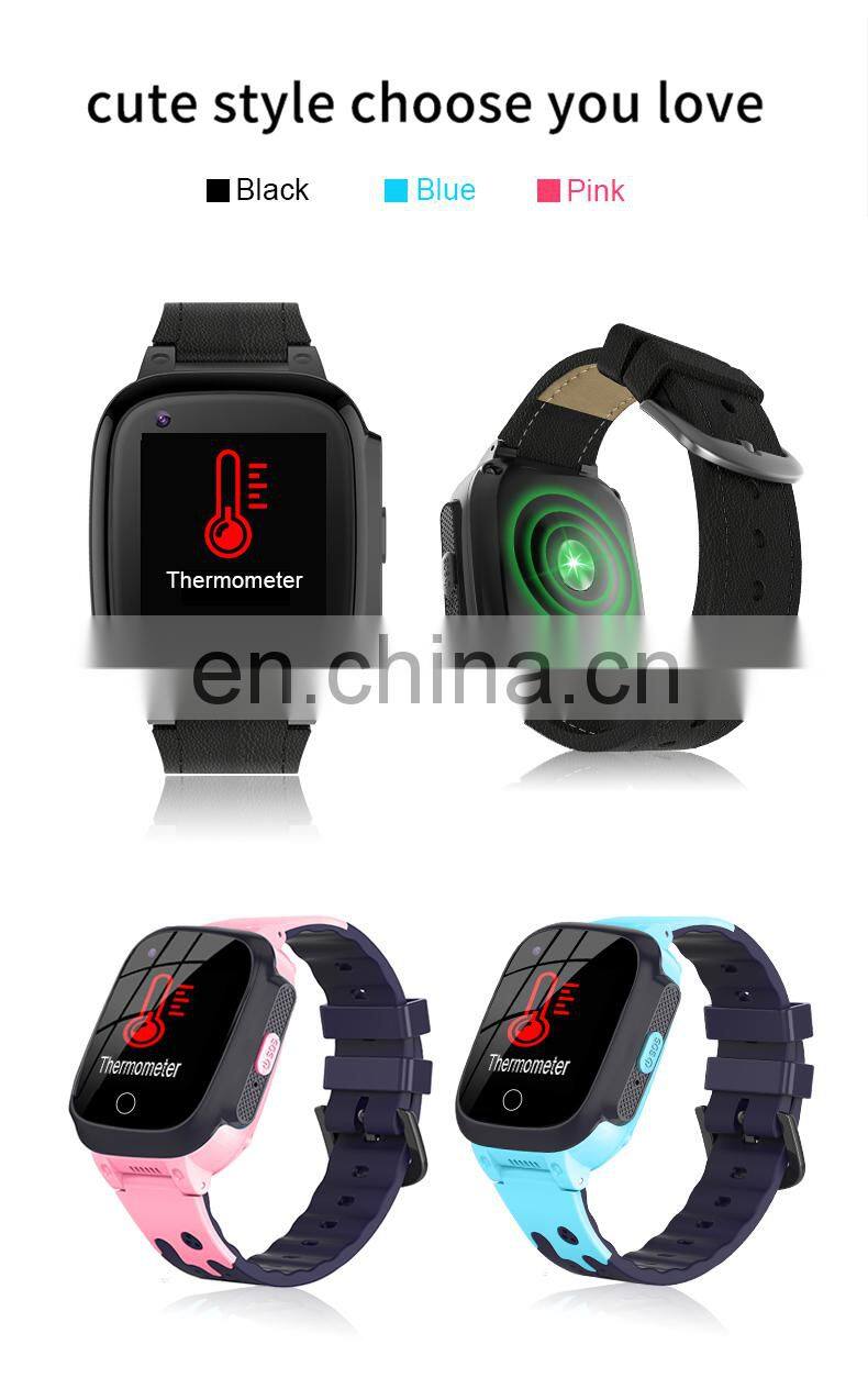 2022 amazon elderly gps tracker body temperature thermometer Fall Down Detection Smartwatches for elderly