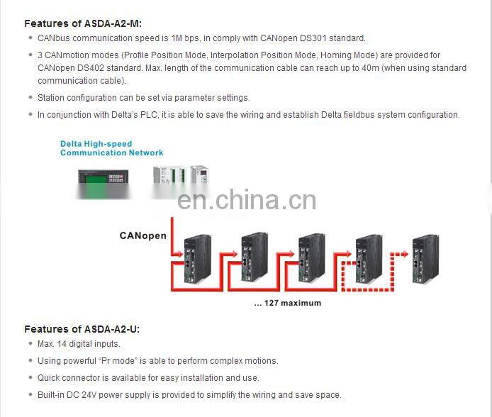 Delta A2 Series 0.4 Kw Servo Motor ECMA-C10604ES