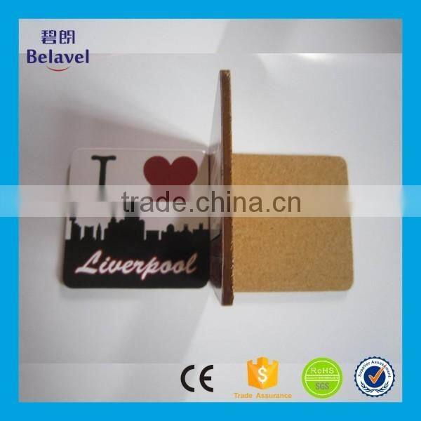 Wholesale souvenir cork mat printing custom square mdf coaster