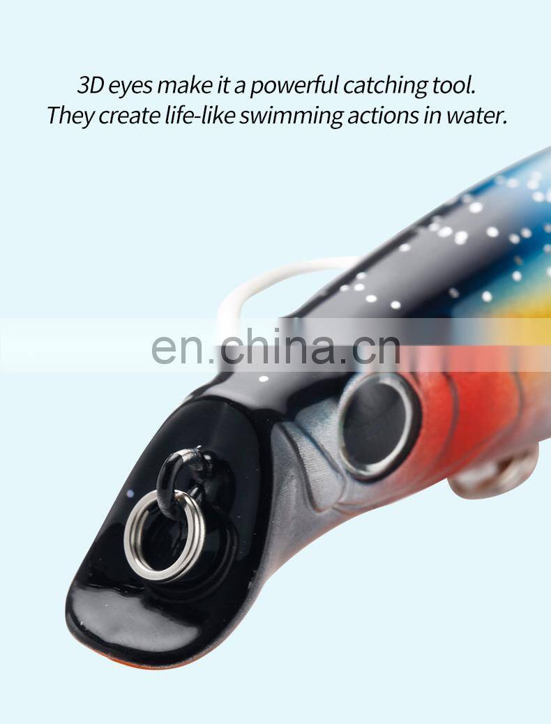 JOHNCOO 105mm 18.5g 3D Eyes Life-like Slow Sinking Minnow Lure Bass Fishing Lures