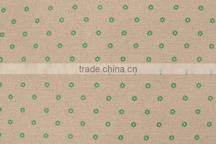 Linen Cotton Fabric 58"-60" width Beautiful Flower Printed Fabric For Table Cloth