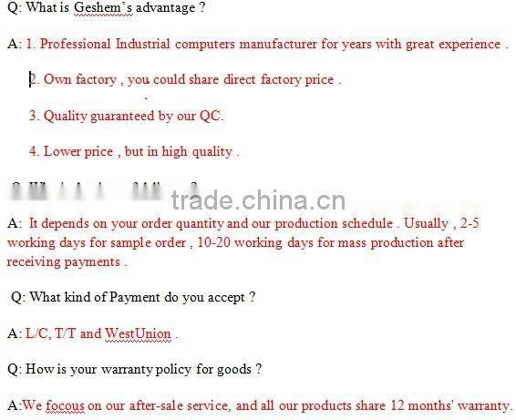 GS1504TI 15'' TFT LED industrial fully rugged tablet pc