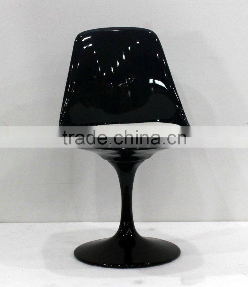 replica classic fiberglass armless tulip side chair with fabric cushion by Eero Saarinen