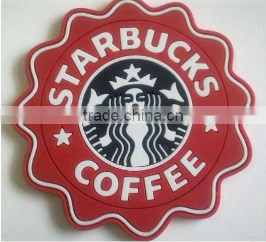 PVC Plastic Cup Coaster, Soft PVC Drink Coaster