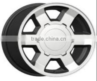 aluminum rim 6 hole 6x139.7 after market machine face with hyper silver in china