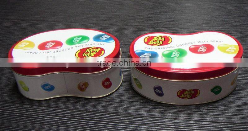 jelly bean special shape candy tin box