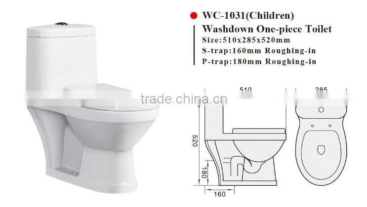 WC-1031 One-Piece Kid Toilet Small Toilet Water Closet Toilet Bowl