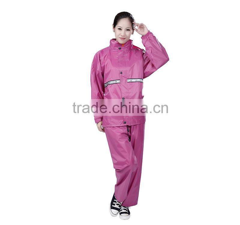 Motorcycle reflective yarn raincaot pvc rain suit