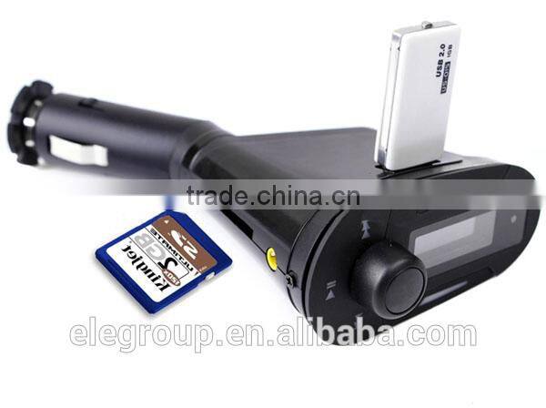 Car MP3 WMA Player/ FM transmitter; Support SD/MMC memory card(Max 8GB) and USB flash driver