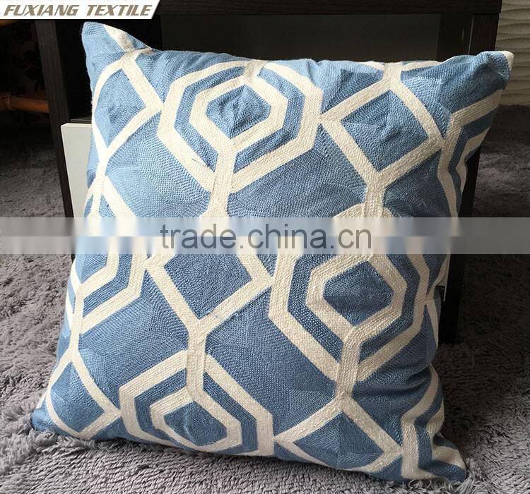 Crewel Embroidery Cotton canvas pillow