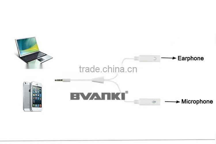 2016 online shopping Custom aux cable wholesale for iphone 3.5mm Y Splitter Audio Cable 1 male to 2 female audio cable