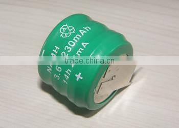 3.6v 1300mah rechargeable ni-mh battery pack