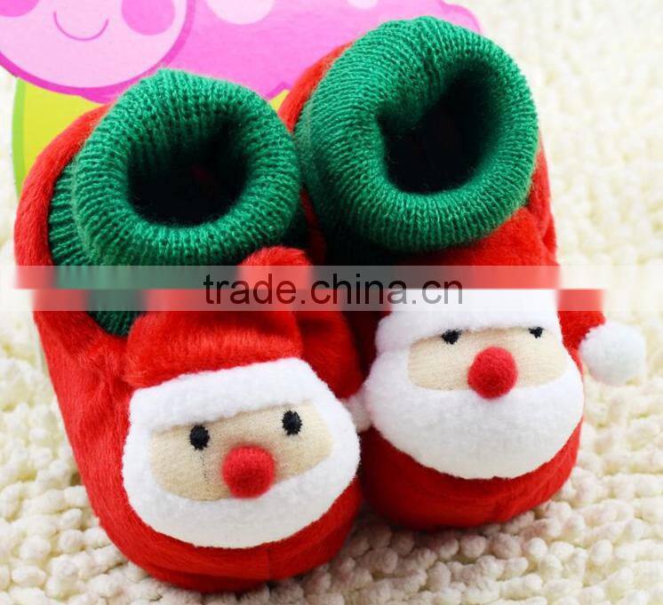 Christmas socks shoes baby toddler shoes children's winter shoes red shoes for baby