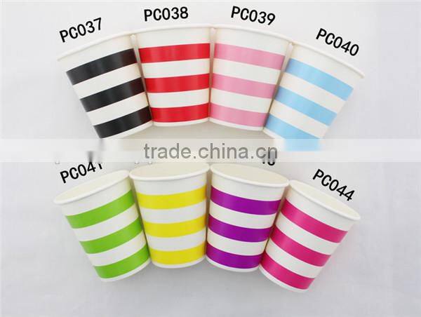 Wholesale Party Paper Supplies Black Striped Paper Plates, Paper Cups, Paper Napkins, Paper Straws, Paper Bags