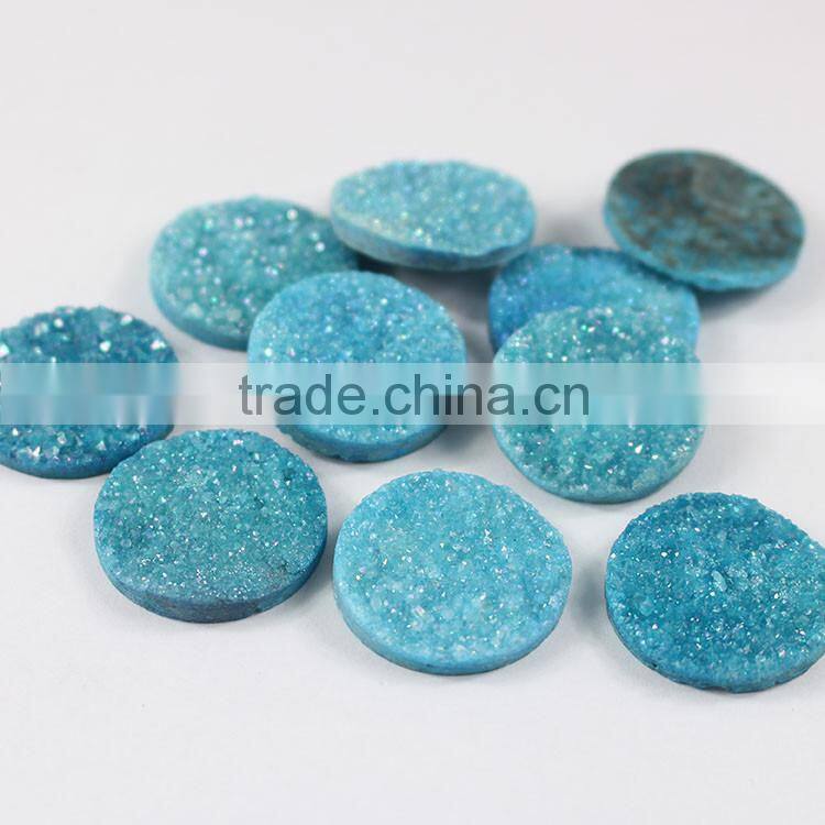 GC1178 Wholesale Red Round Druzy Cabochons