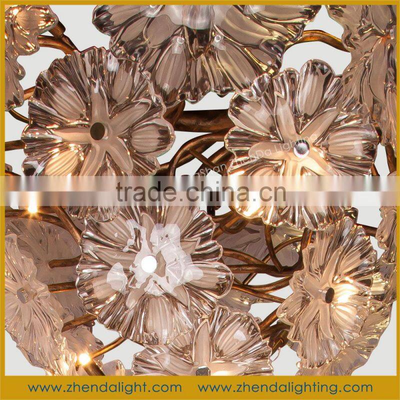 modern project light large chandelier top crystal led star ceiling light fixture