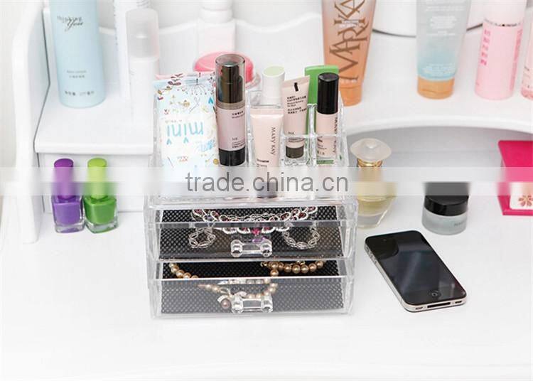 Small plastic drawer makeup Display Box