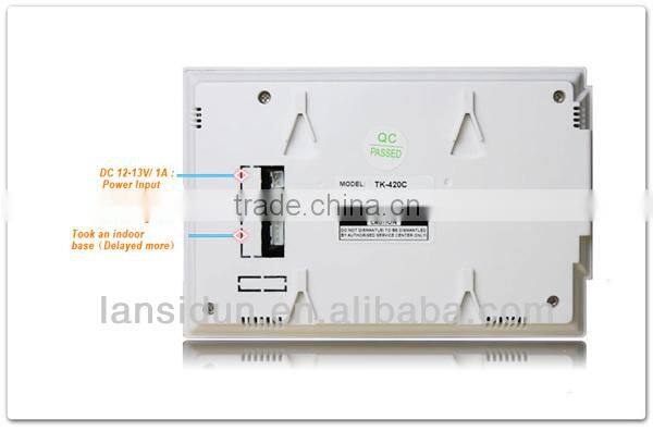 2016 hot sale in Asia 7 inch video interphone system audio door bell