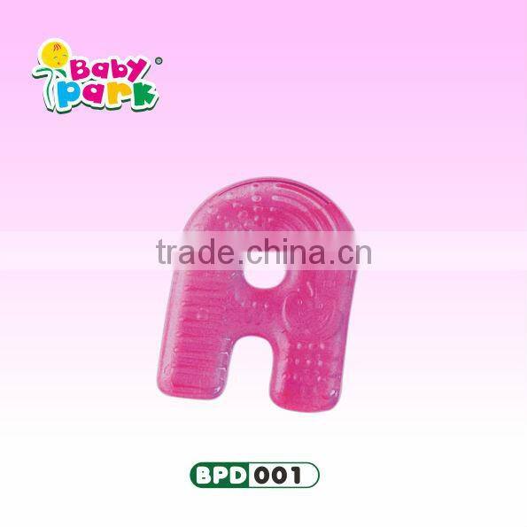 lovely high quality silicone baby water filled teether