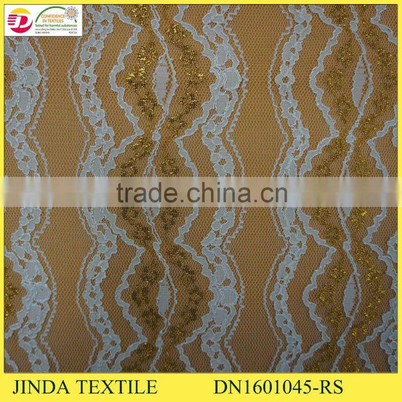 Factory Hot Selling Gold Spandex African Golden Fabric For Women Dress