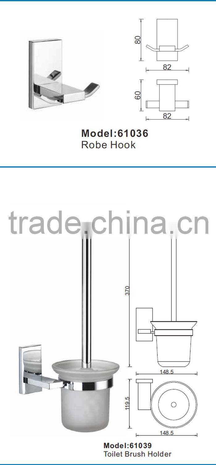 Stocked Modern Design Metal Zinc Alloy Chrome Bathroom Accessory Bath Hardware Sanitary Sets 61030-CR