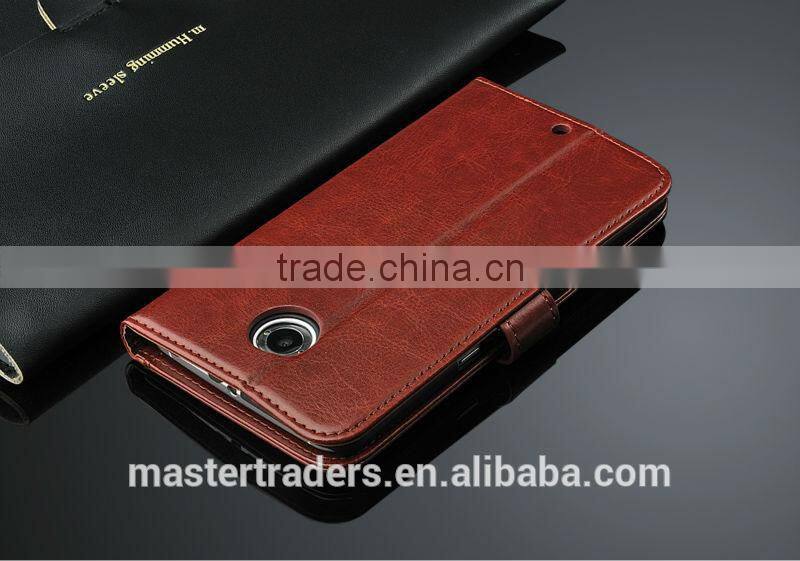 Original Fashion 64 Grain Stand Holder Wallet Flip PU Leather Case For Motorola Google 6 MT-3101