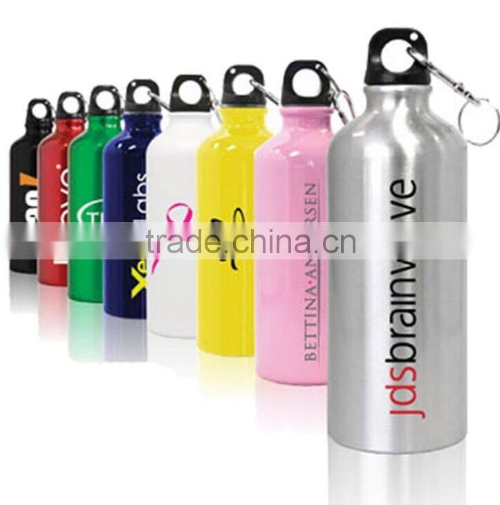 Logo design OEM color portable sports cold water kept aluminum bottle