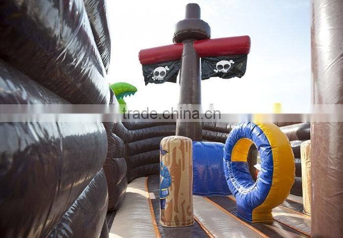 Giant inflatable pirate ship water park slides for sale water park equipment price water fun park