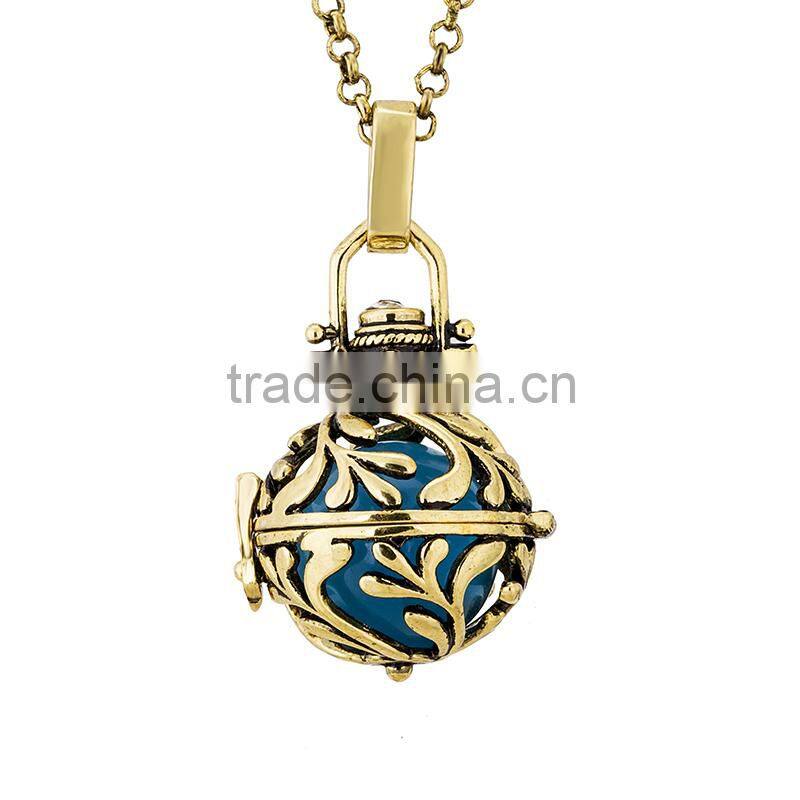 OEM Gold Filigree Cage Pregnancy Necklace