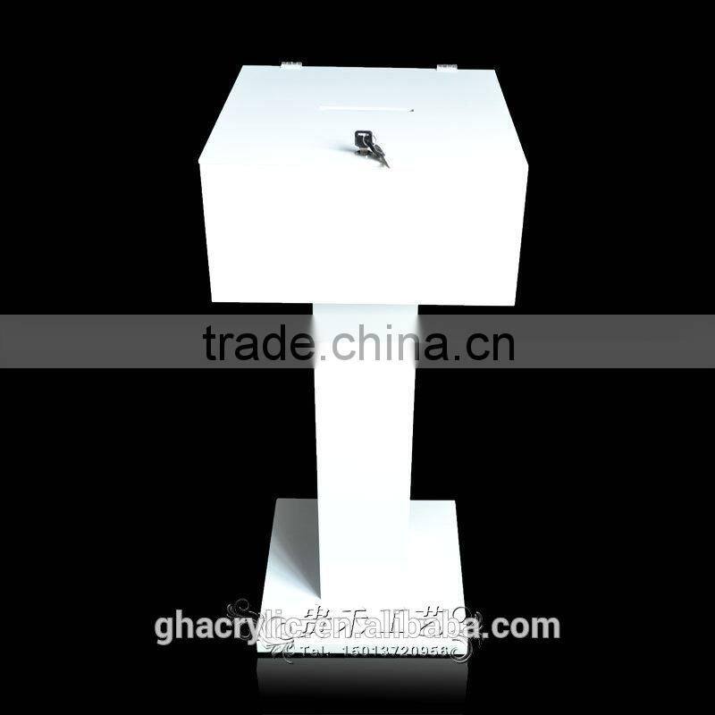 GH-RJ002 Shenzhen Guihe factory direct sale acrylic donation boxes with locks/customized donation boxes