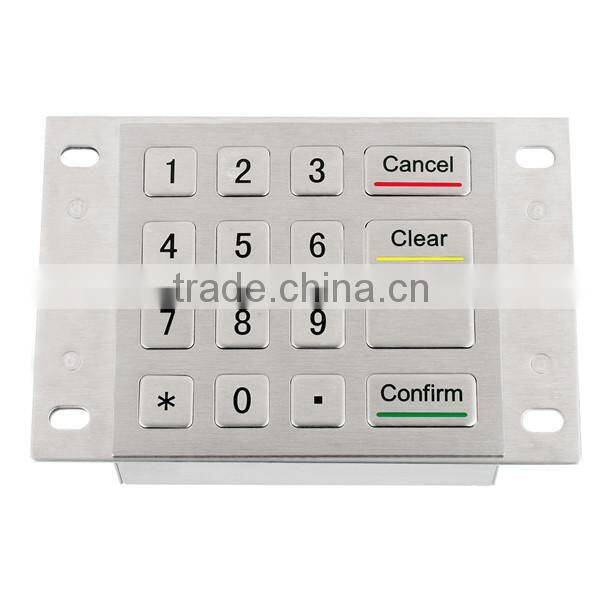 16 keys ATM and payment kiosk PCI Encryption PIN Pad