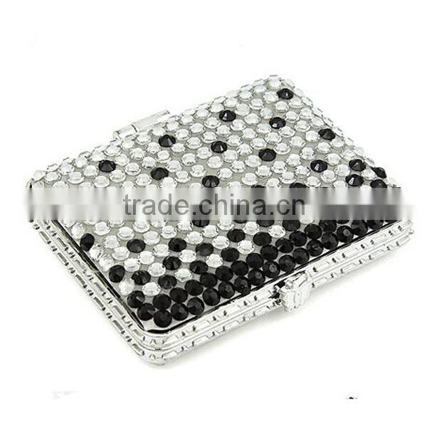 Rhinestone square fuchsia pocket mirror cosmetic mirror compact mirror